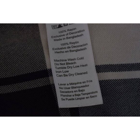 Jacks Girlfriend Womens Plaid Rayon Button Up Blouse Cuffed Sleeve size M - Picture 9 of 13